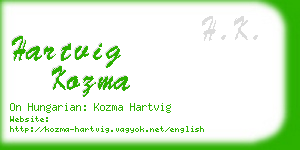 hartvig kozma business card
